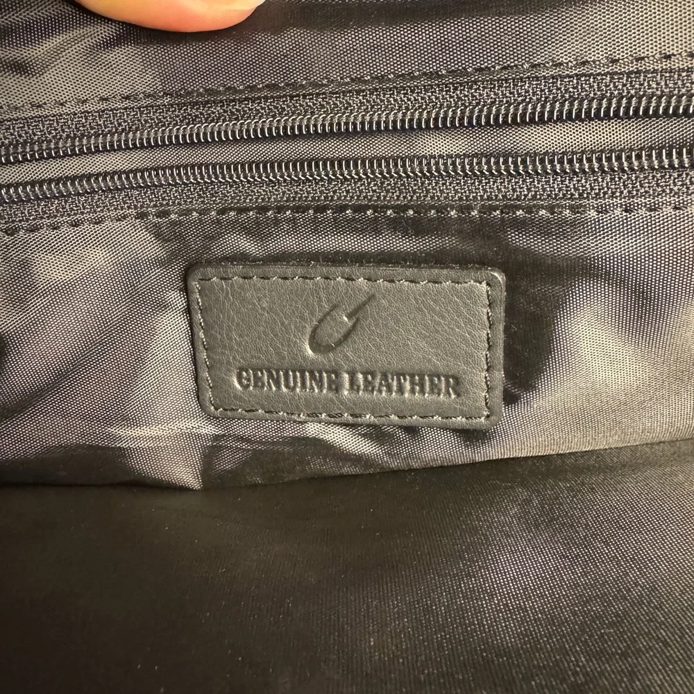 Vintage Genuine Leather Black Briefcase Black Leather
